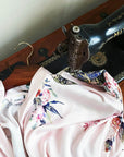 Garden Crane Blush Kimono Robe