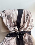 Short Kimono Robe Ink Painting