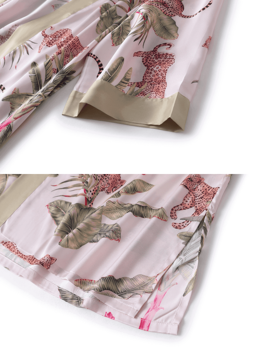 Pink Leopard Robe Pink Leopard Cozy Sleeping Robe | Luxury Kimono Robe for Women - Ulivary
