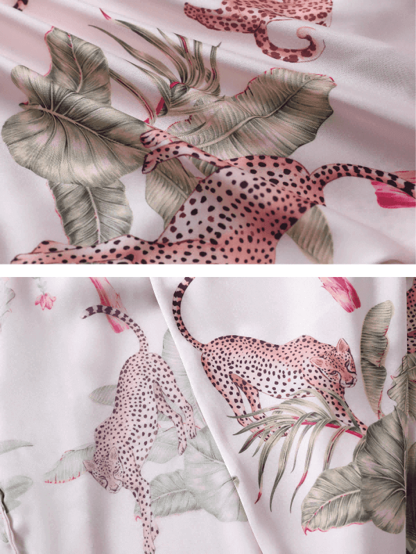 Pink Leopard Robe Pink Leopard Cozy Sleeping Robe | Luxury Kimono Robe for Women - Ulivary