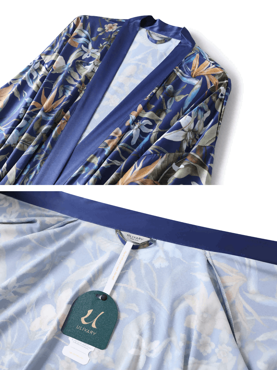 Tassels Floral Kimono Robe