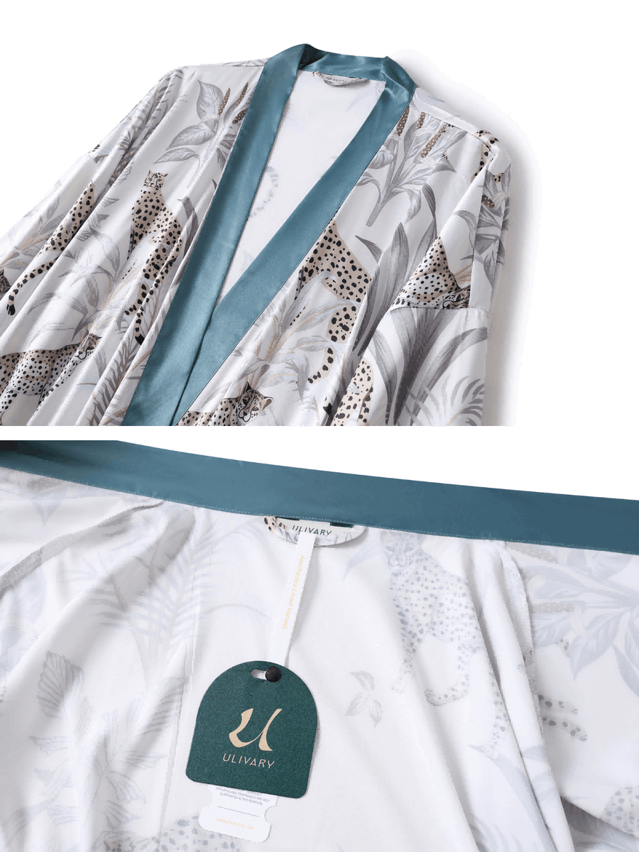 Tassels Leopard Kimono Robe