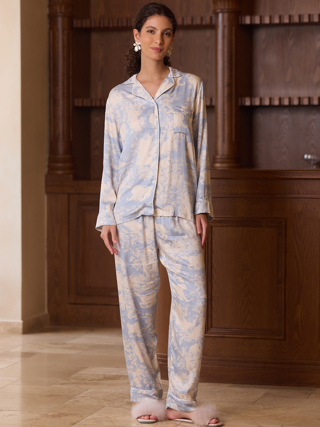 Sky Print Pajama Set