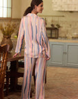 Vintage Oil Painting Stripe Pajama Set