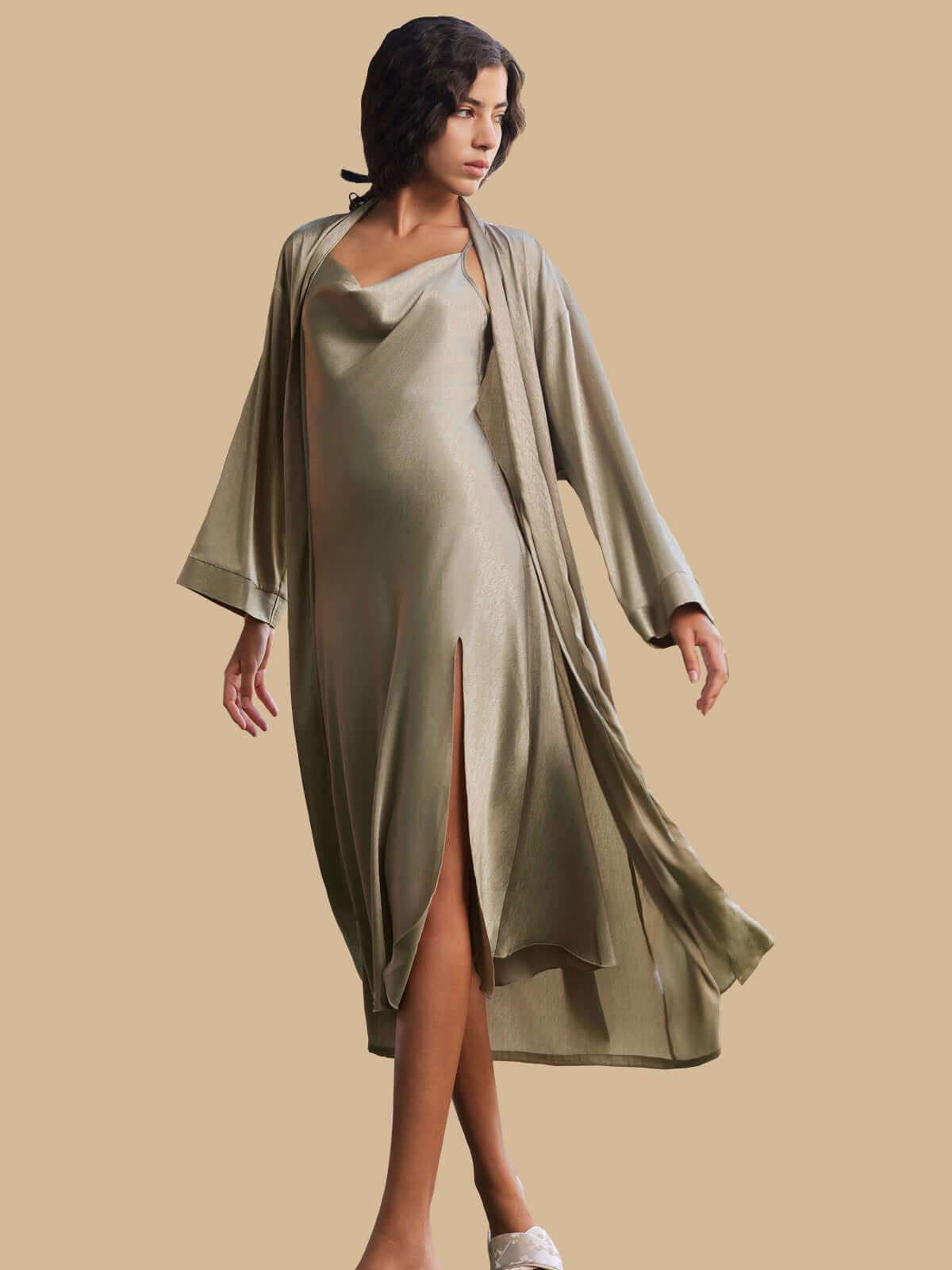 Bridal Robe Dress Pajama Set