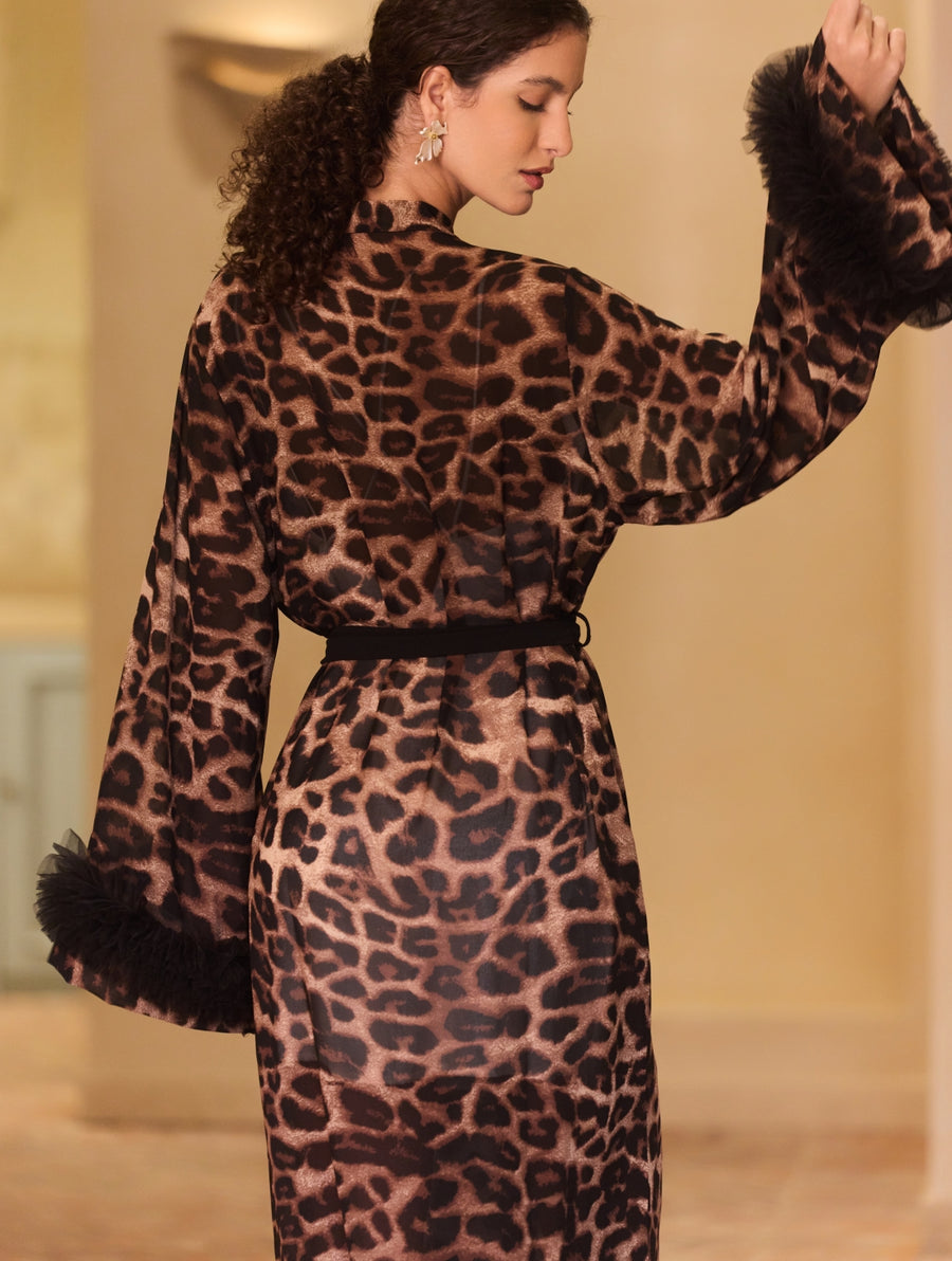 Wild Leopard Kimono Robe