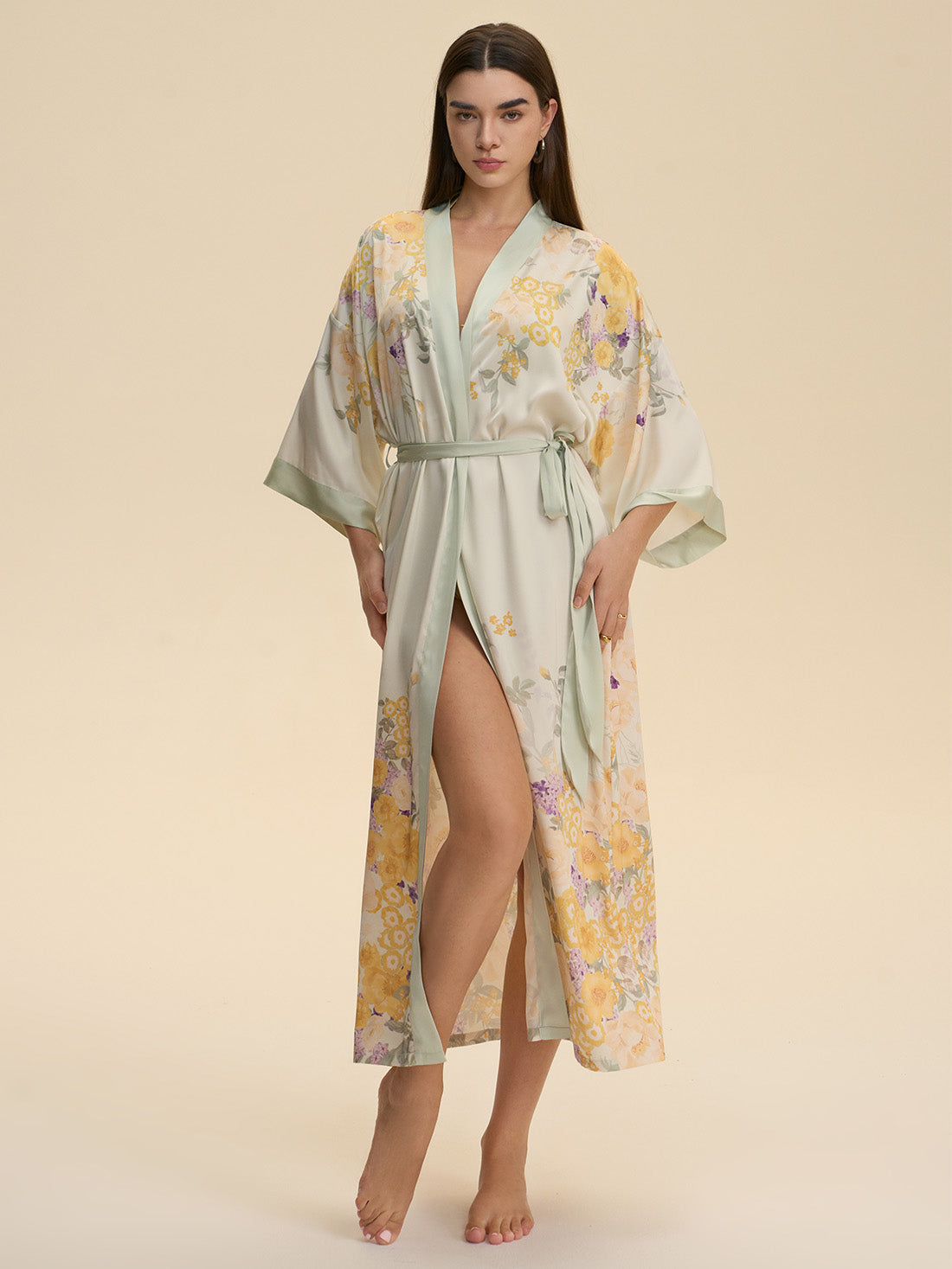 Soft Bloom Kimono Robe