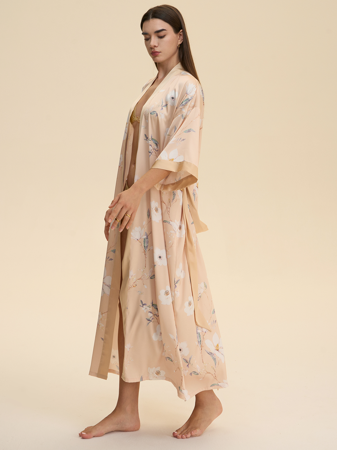 Champagne Blossom Kimono Robe