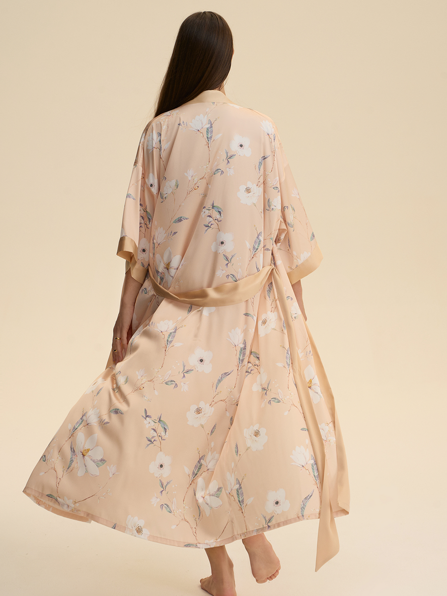 Champagne Blossom Kimono Robe