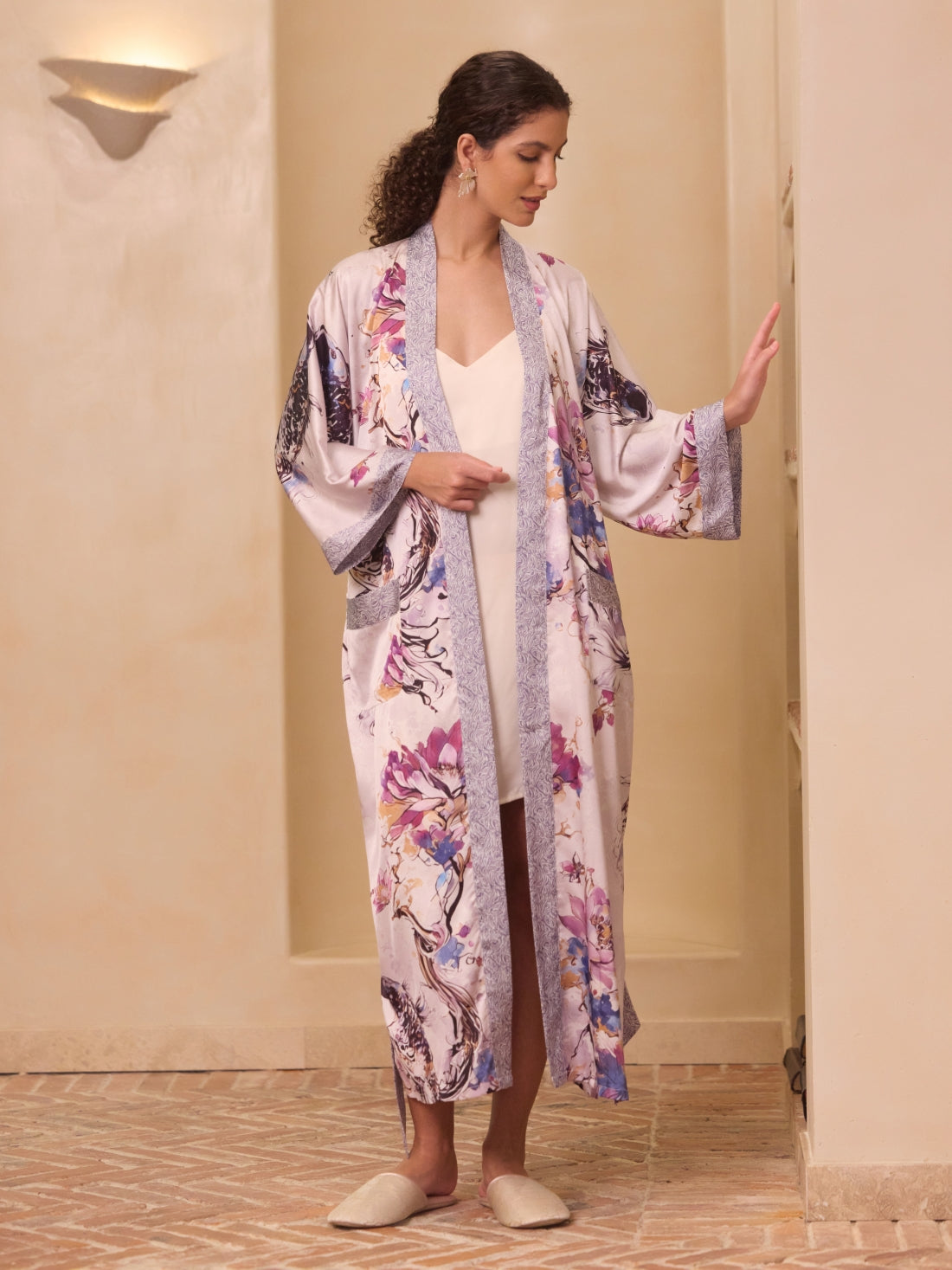 Purple Koi Kimono Robe