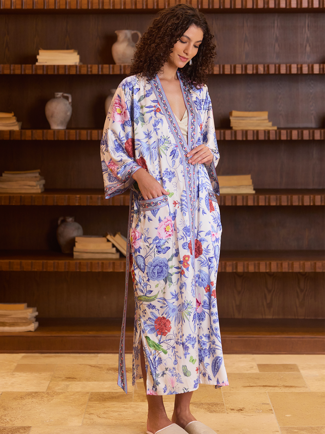 Garden Elegance Kimono Robe