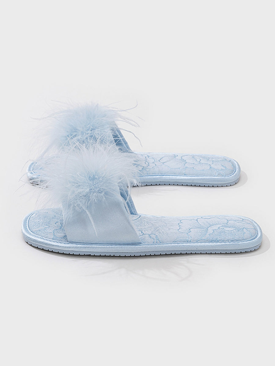 Oriental-Inspired Jacquard Slippers