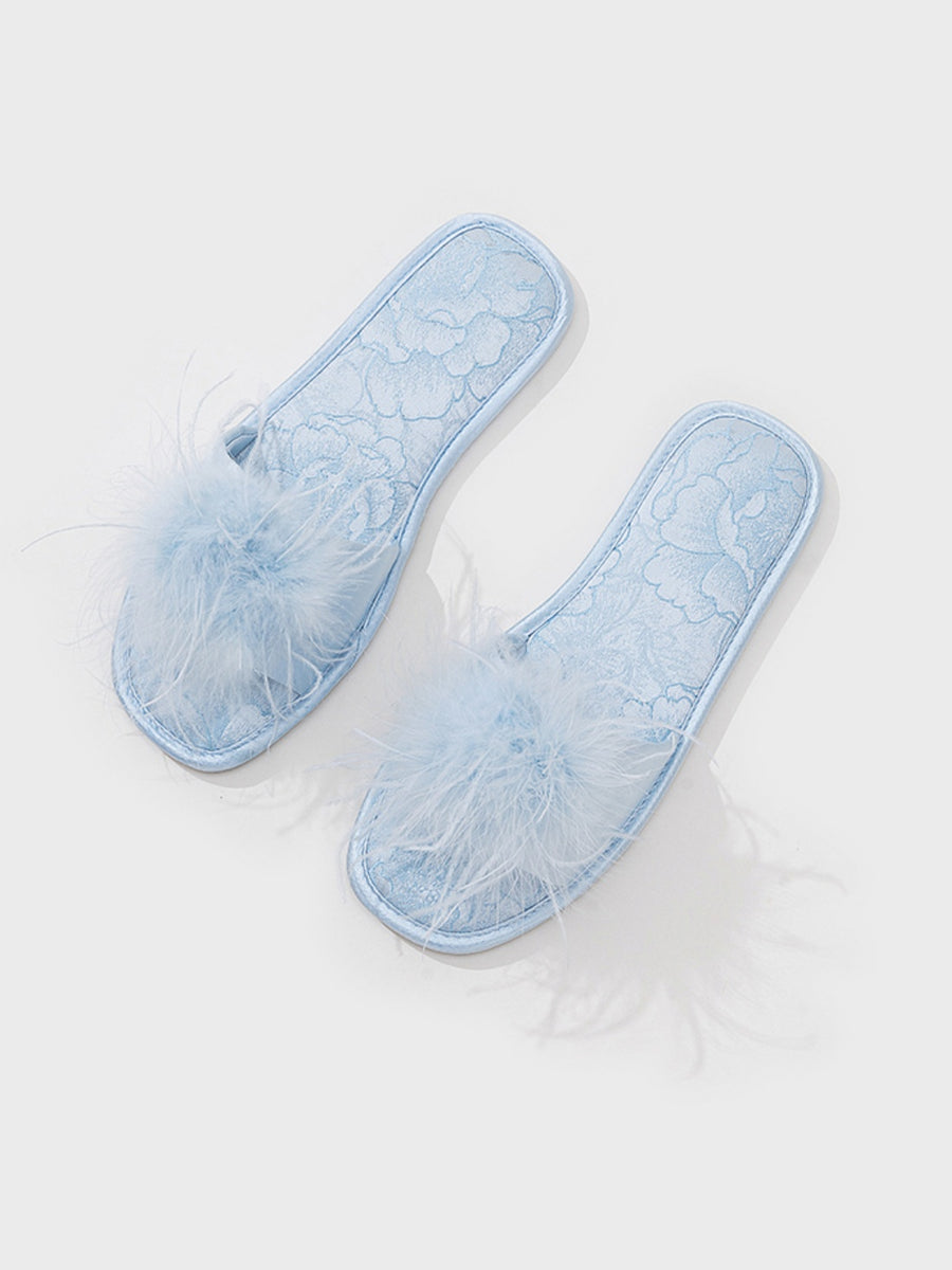 Oriental-Inspired Jacquard Slippers