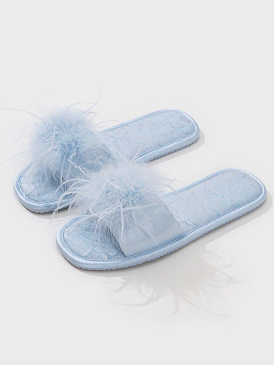 Oriental-Inspired Jacquard Slippers