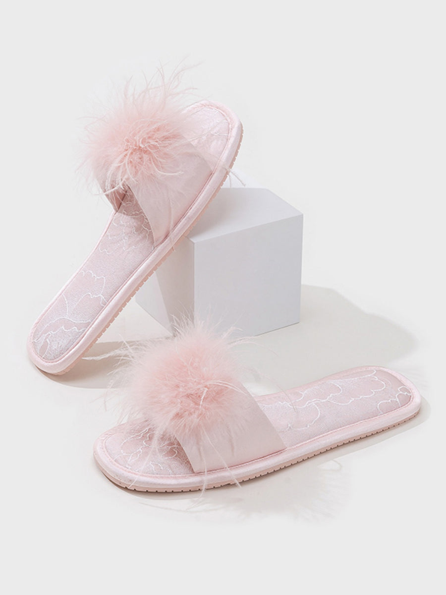 Oriental-Inspired Jacquard Slippers