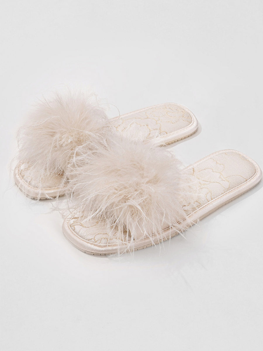 Oriental-Inspired Jacquard Slippers