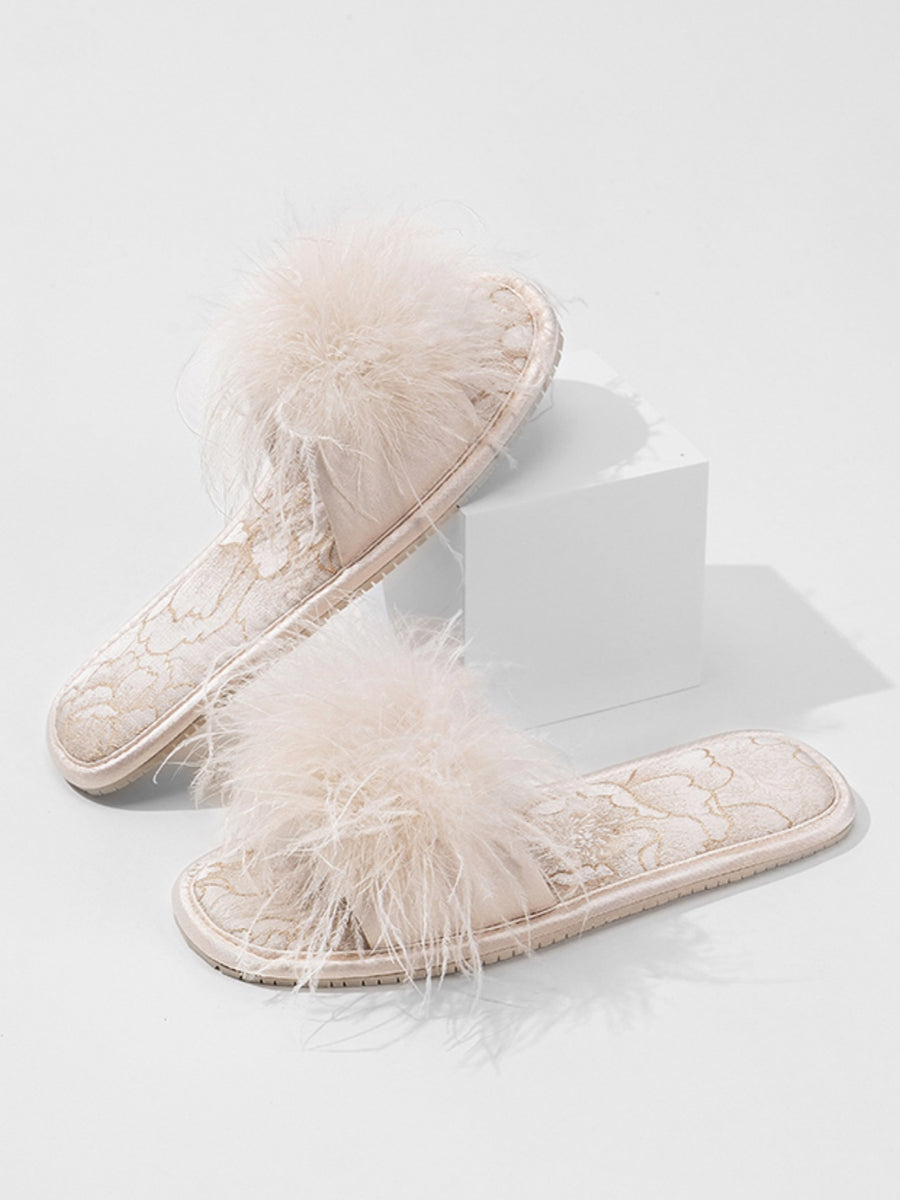 Oriental-Inspired Jacquard Slippers