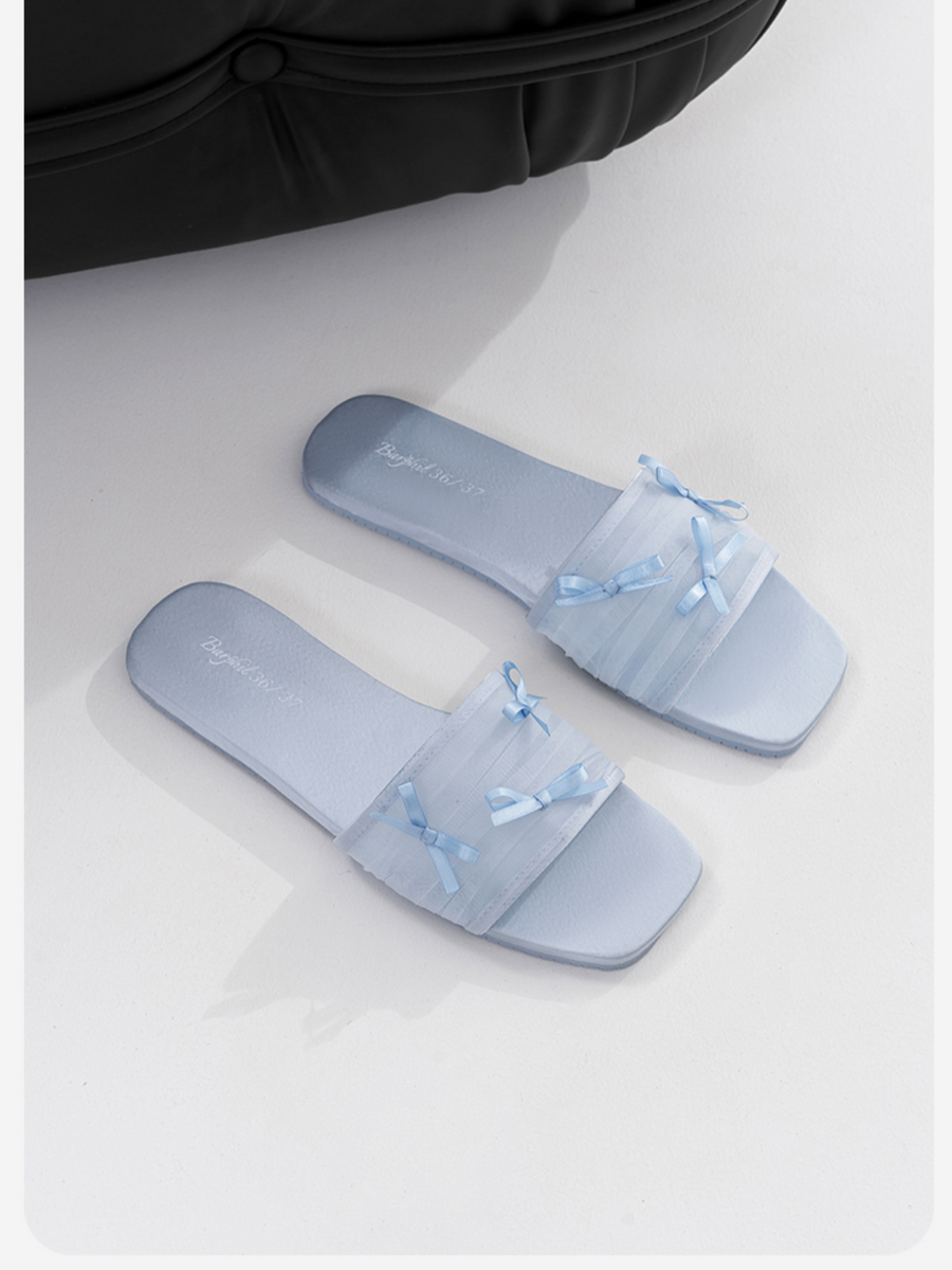 Fairy Mesh Bow Home Slippers