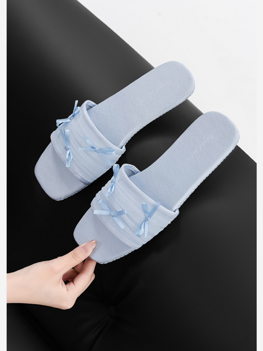 Fairy Mesh Bow Home Slippers