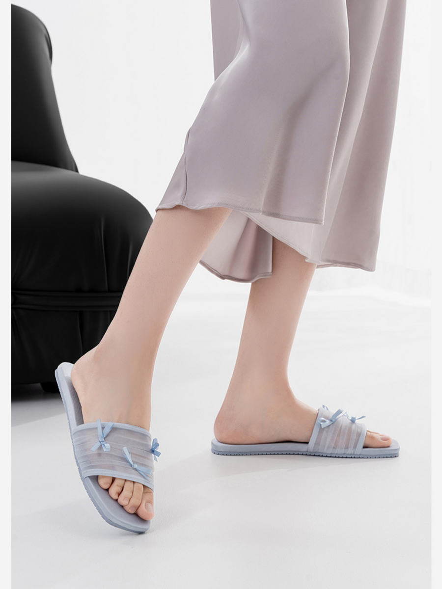 Fairy Mesh Bow Home Slippers