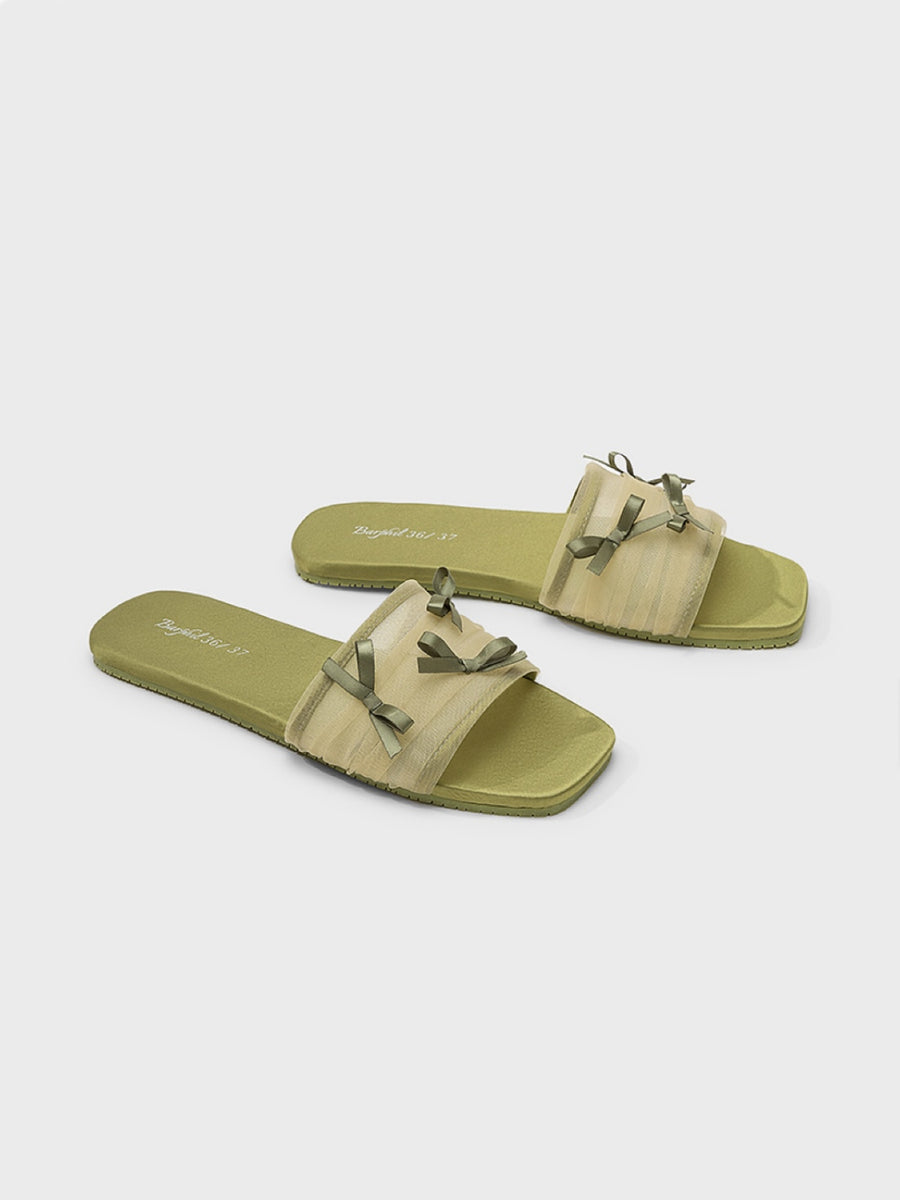Fairy Mesh Bow Home Slippers