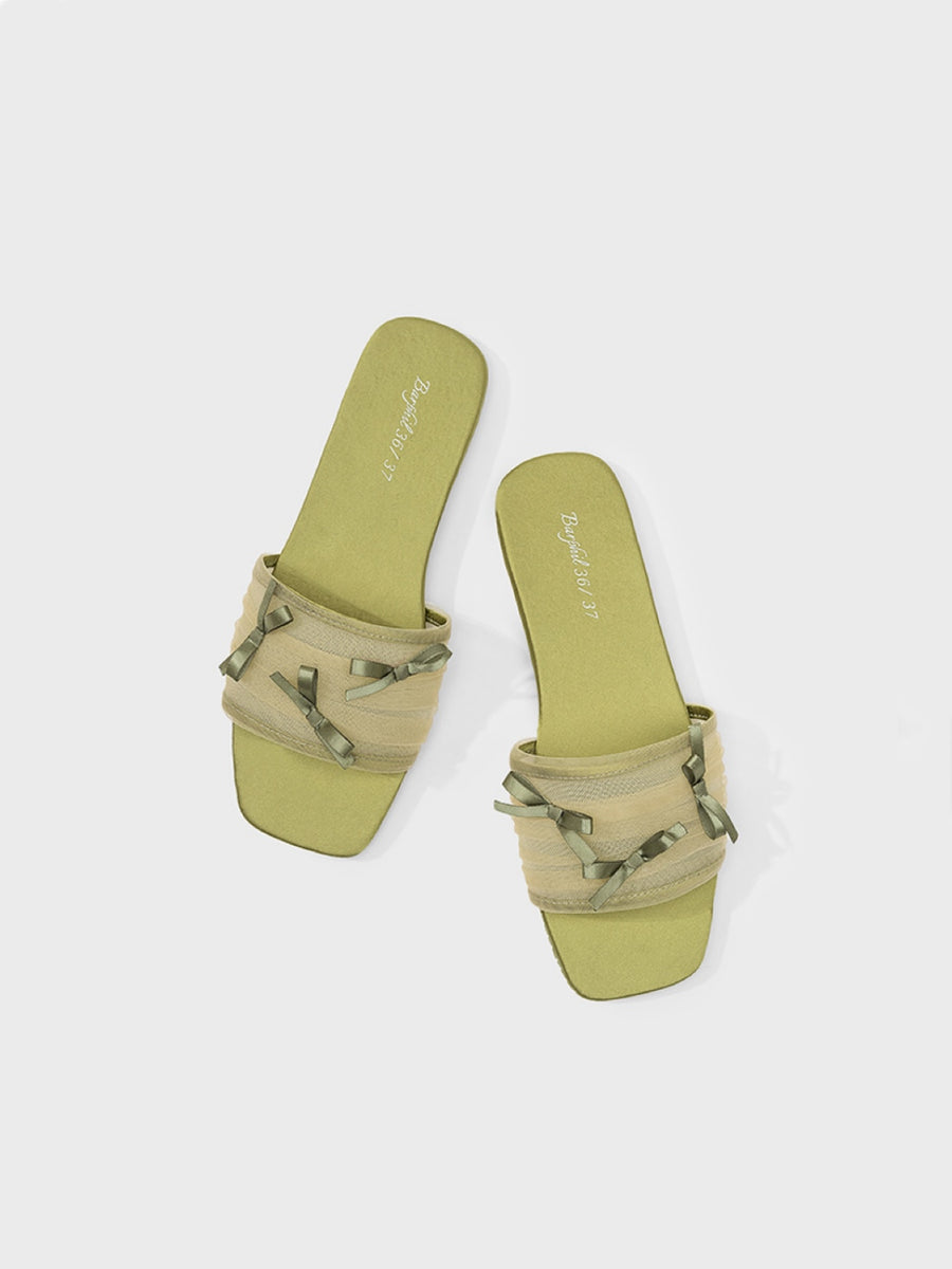Fairy Mesh Bow Home Slippers