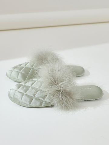 Cozy Fall & Winter Silk Satin Slippers