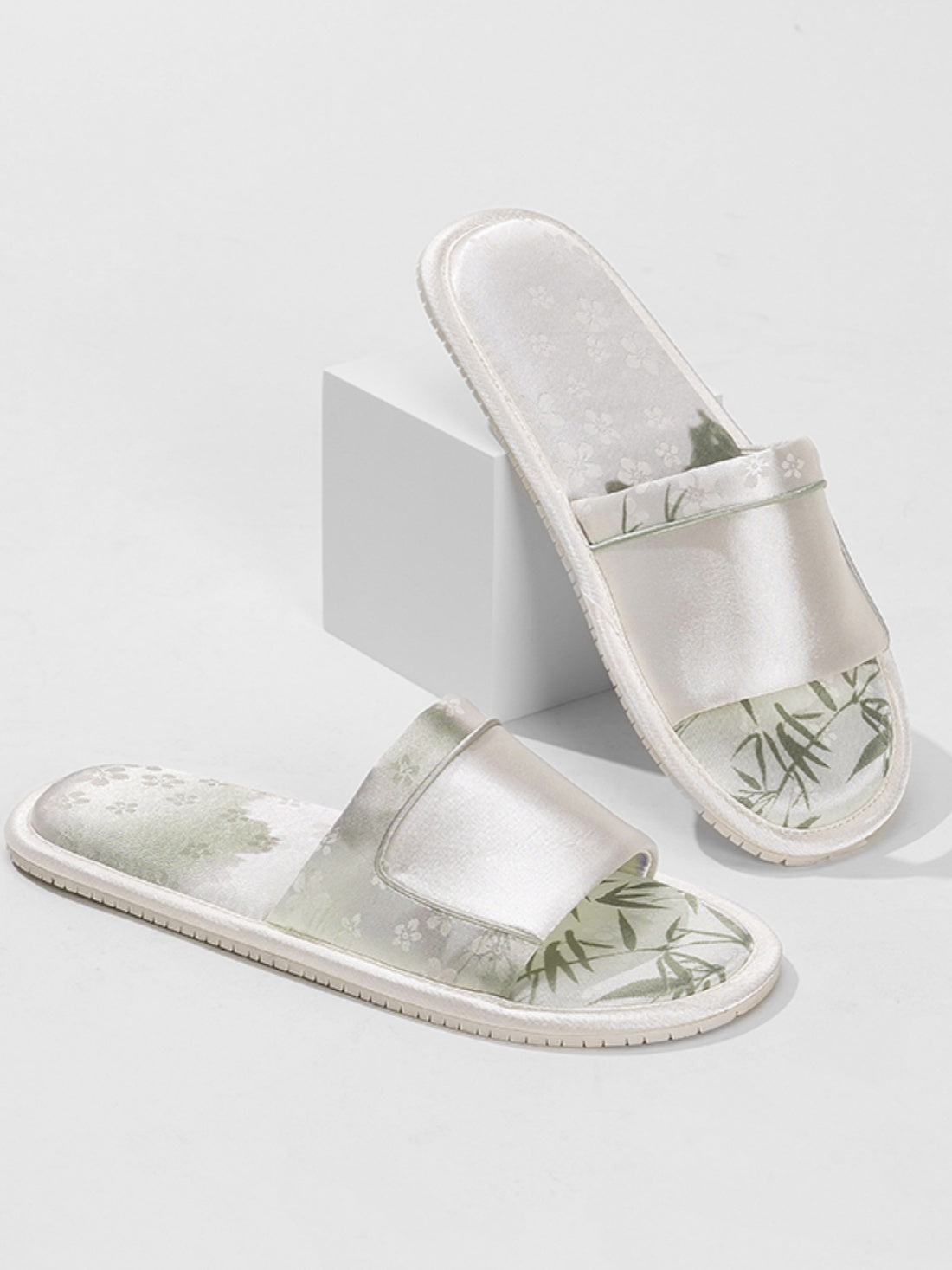Eastern Jacquard Satin Slippers