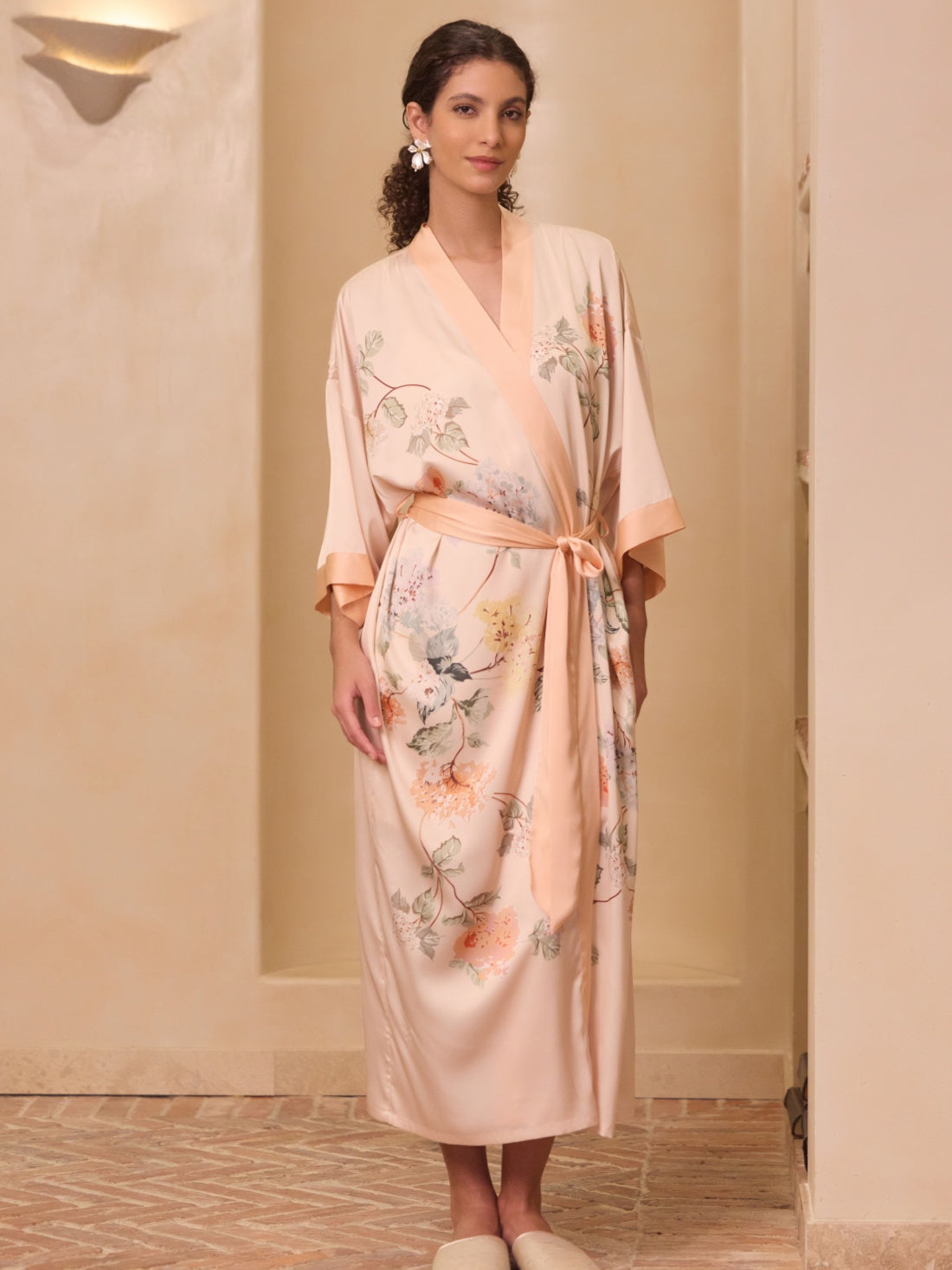 Soft Garden Kimono Robe