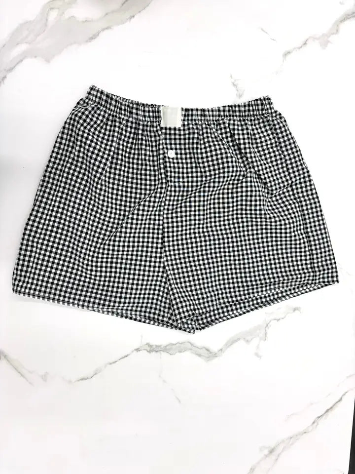 Gingham High-Rise Shorts