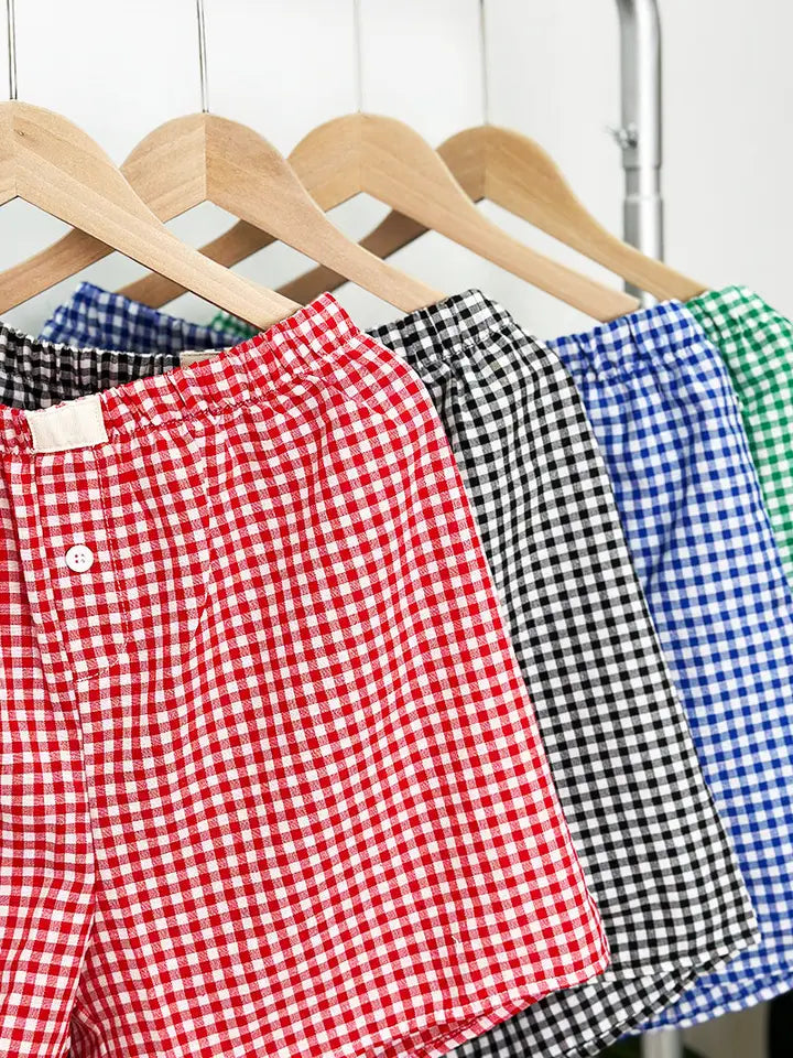 Gingham High-Rise Shorts
