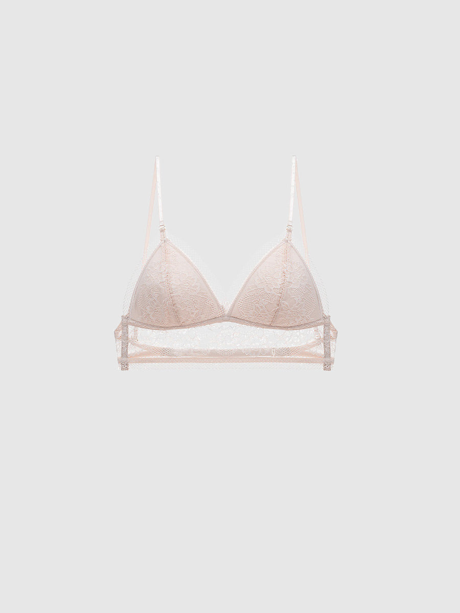 French-Inspired Wireless Lace Sexy U-Back Bra