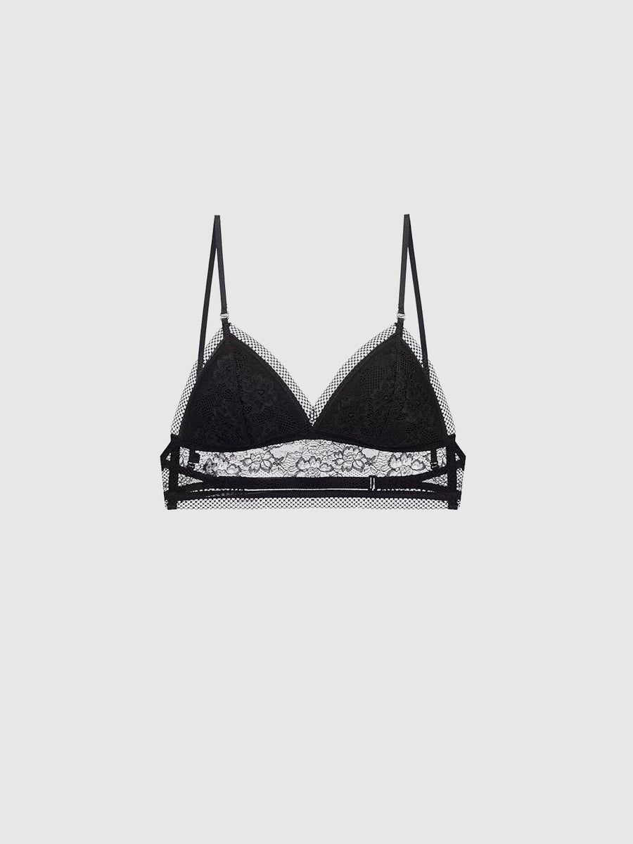French-Inspired Wireless Lace Sexy U-Back Bra