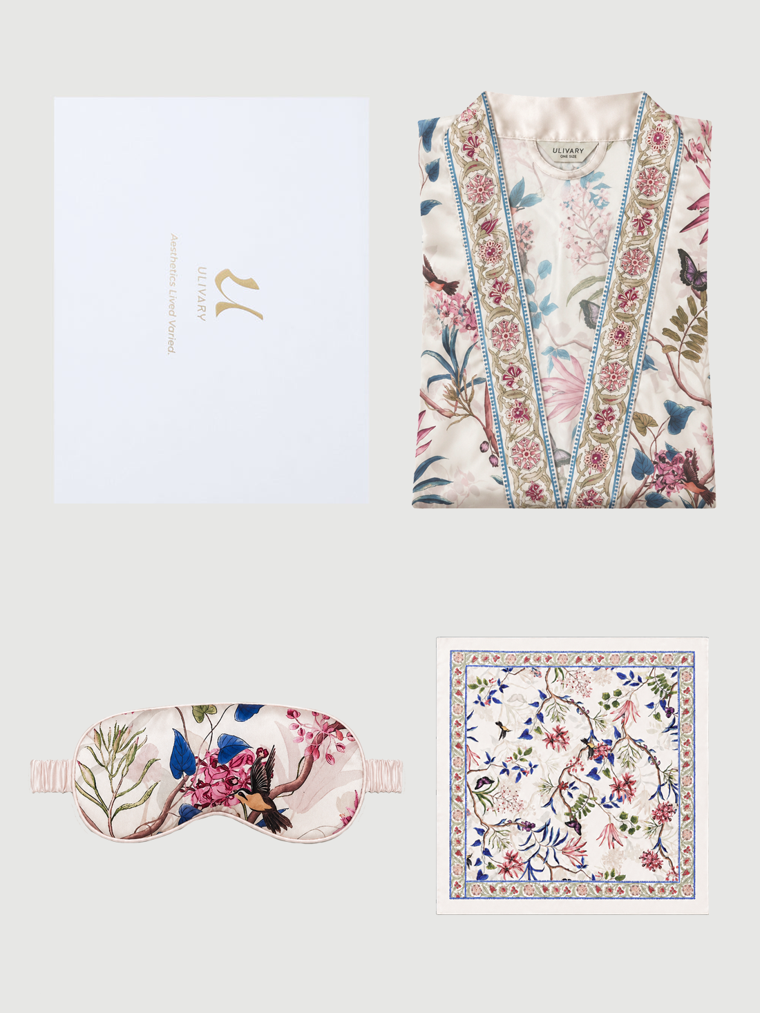 Luxury Asian-inspired Kimono Robe Accessory Giftbox 3-Pcs