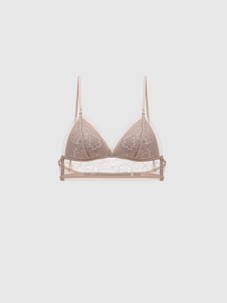 French-Inspired Wireless Lace Sexy U-Back Bra