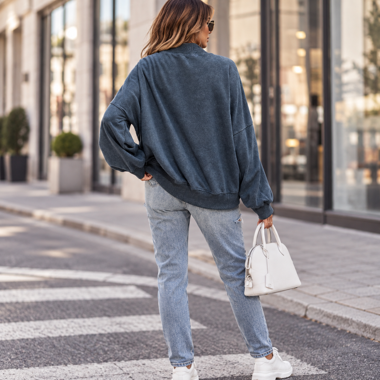 Women’s Oversized Batwing Sleeve Pullover