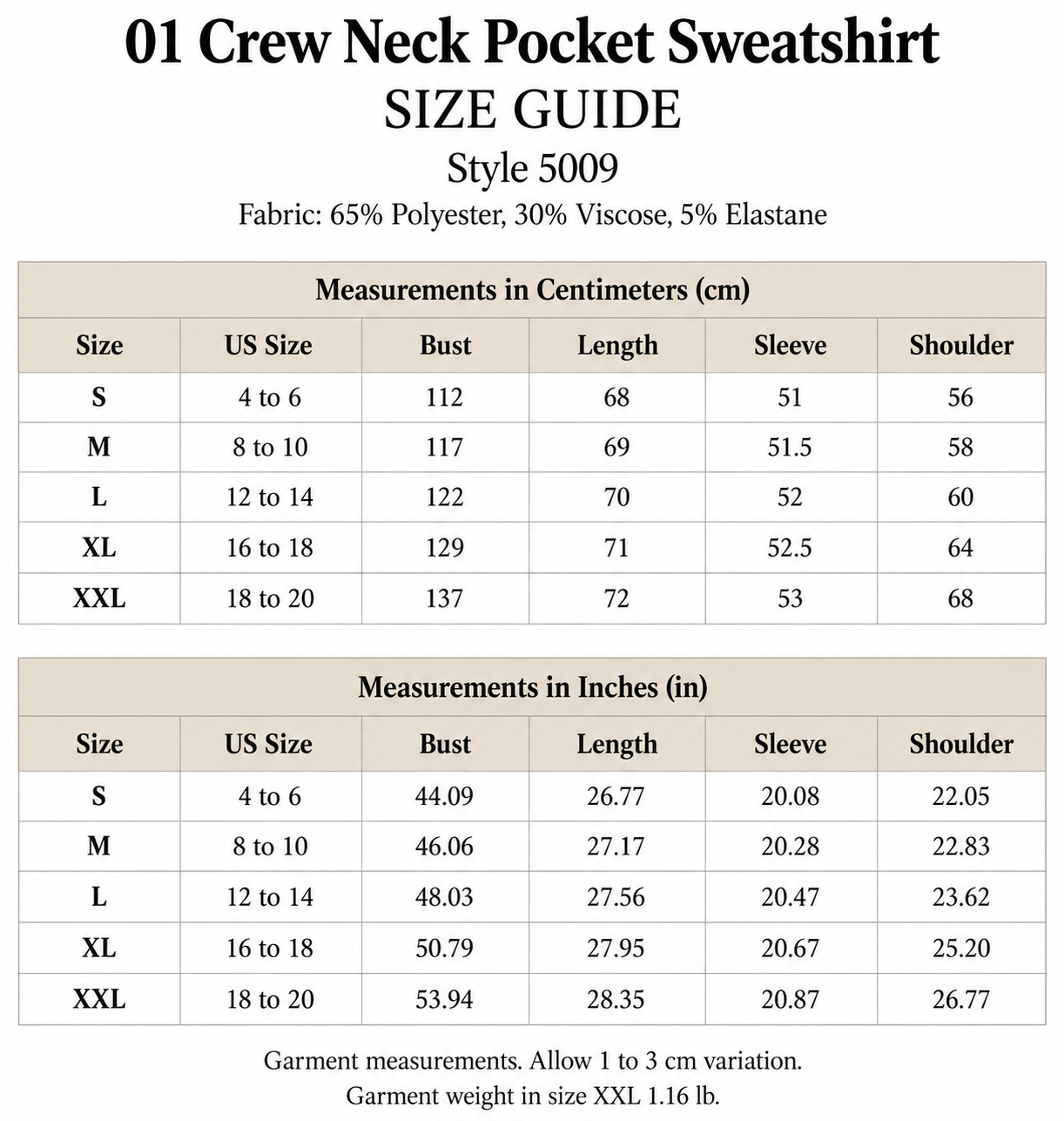 Boutique Crew Neck Pocket Tunic Sweatshirt