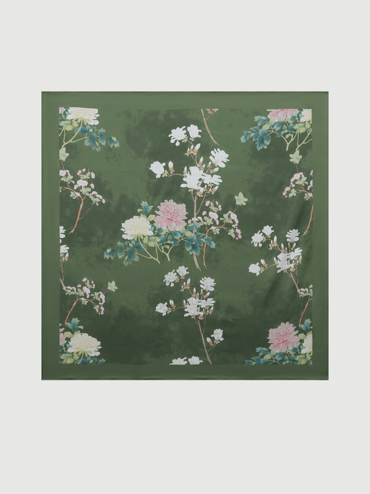 Charmeuse Floral Square Scarf