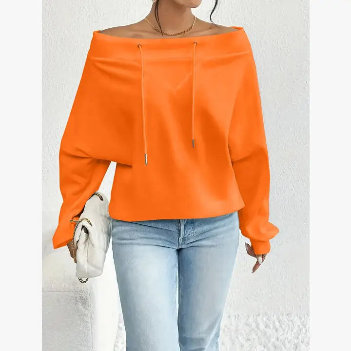 Off-Shoulder Drawstring Top