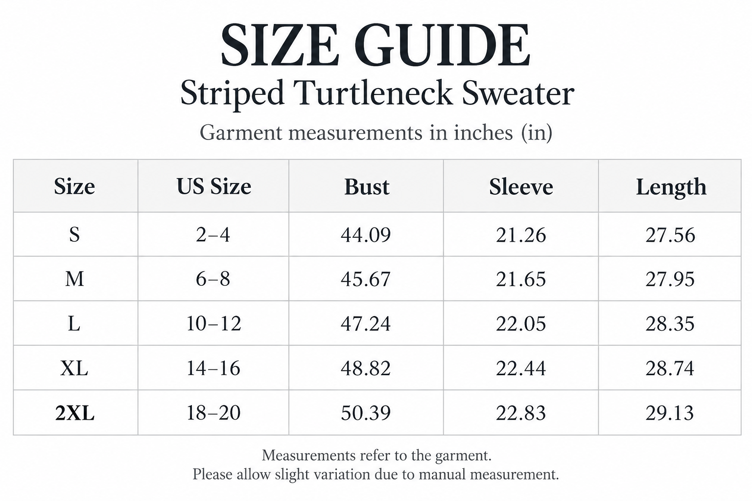 Women's Oversized Striped Turtleneck Sweater, Long Sleeve Knit Pullover
