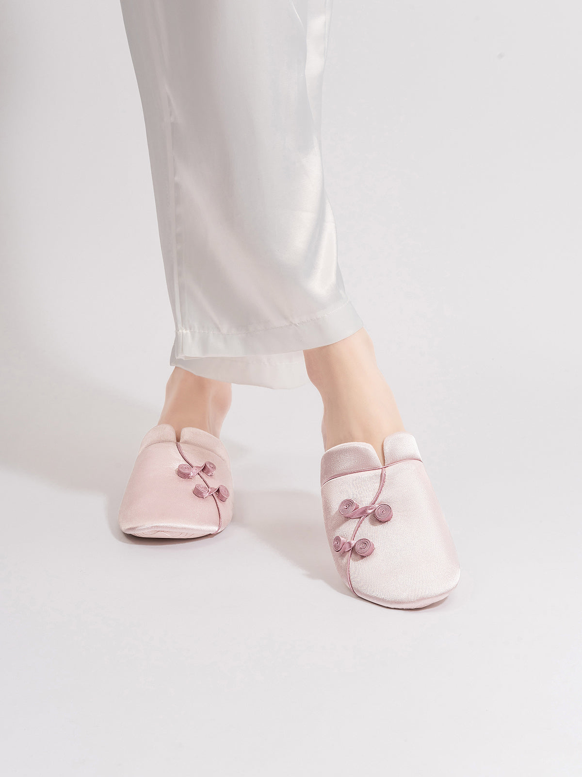 Qipao Collar Buckle Asian Style Slippers