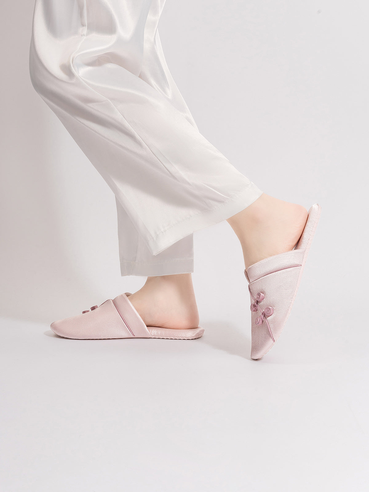 Qipao Collar Buckle Asian Style Slippers