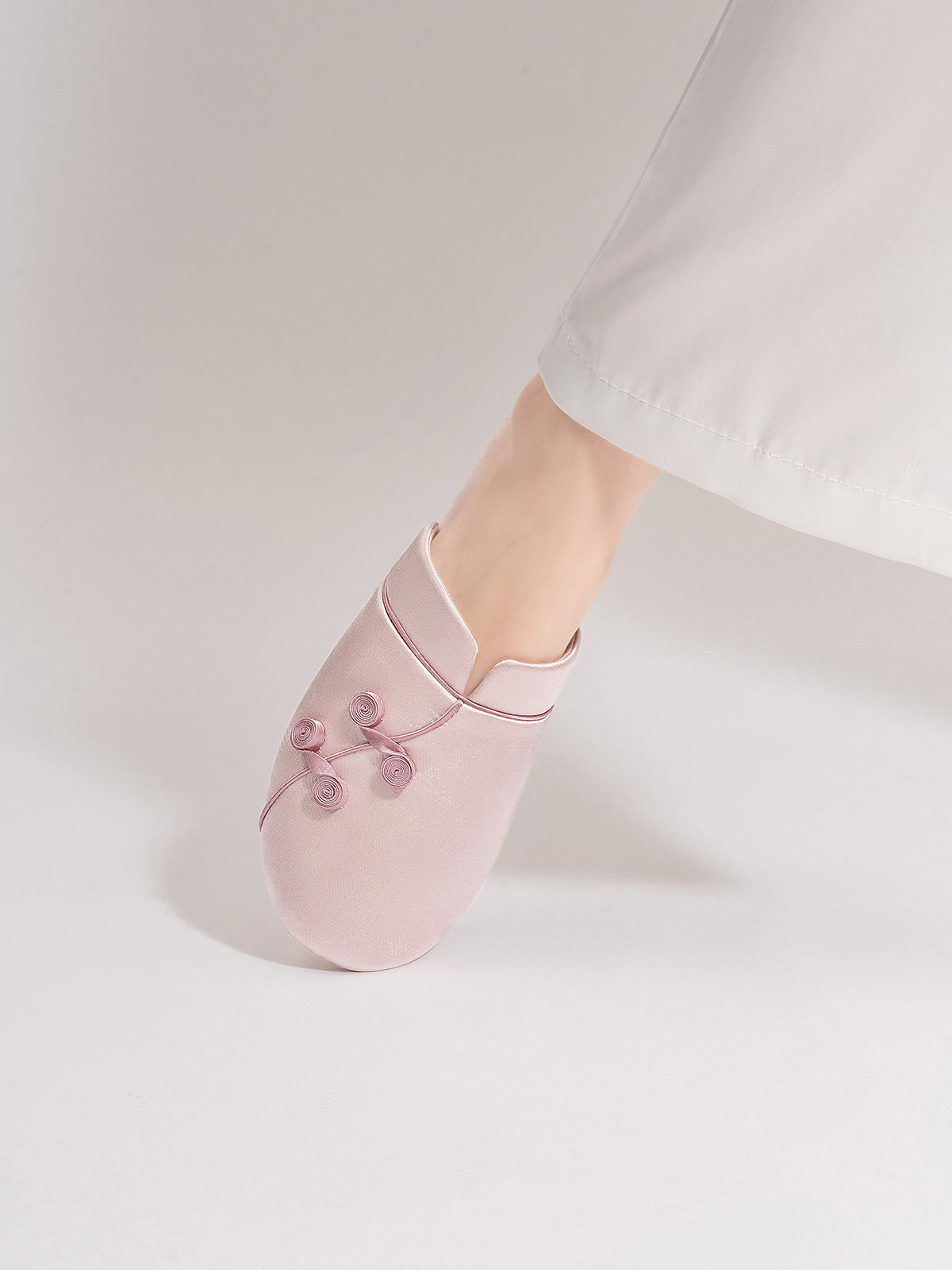 Qipao Collar Buckle Asian Style Slippers