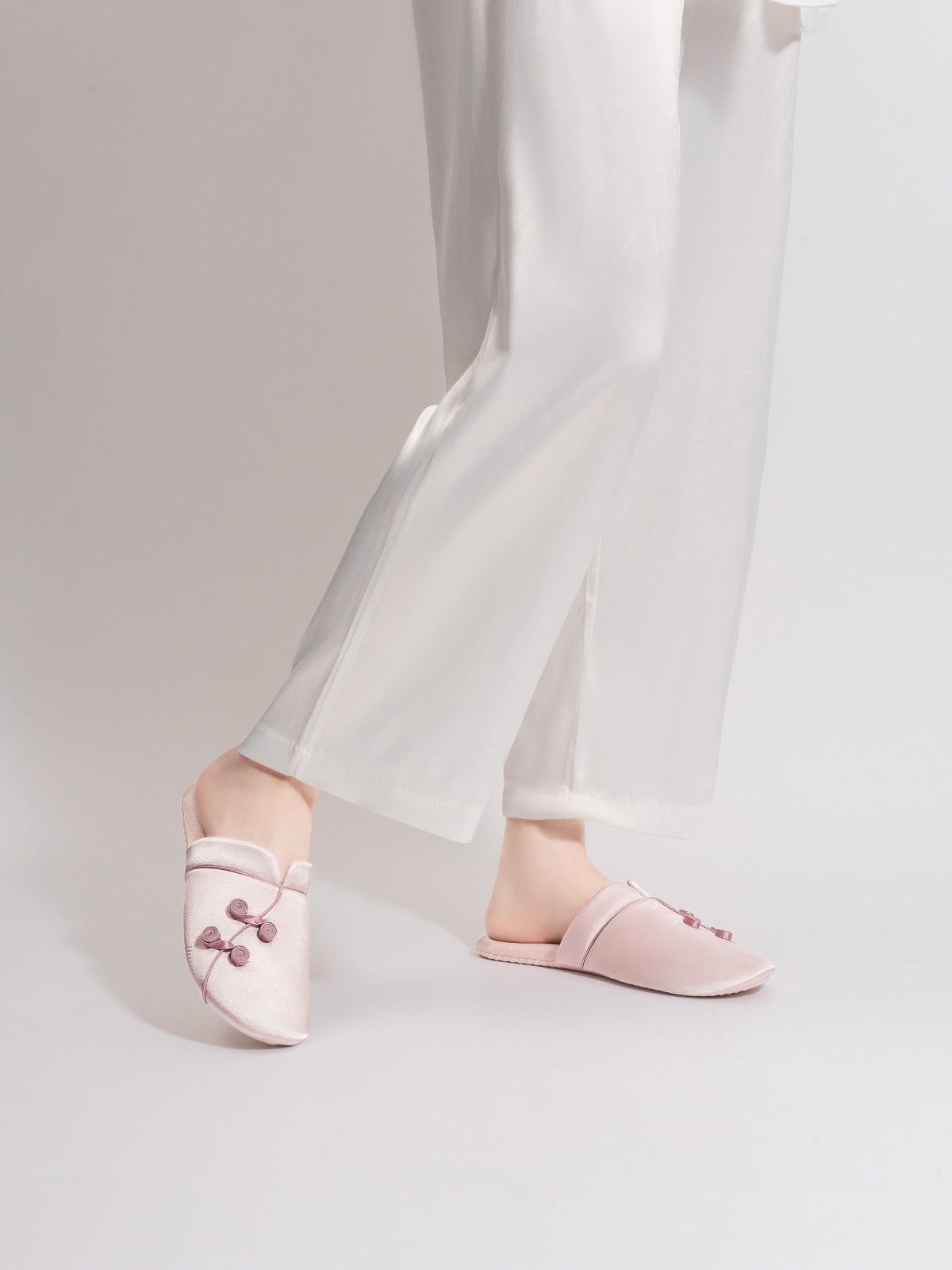 Qipao Collar Buckle Asian Style Slippers