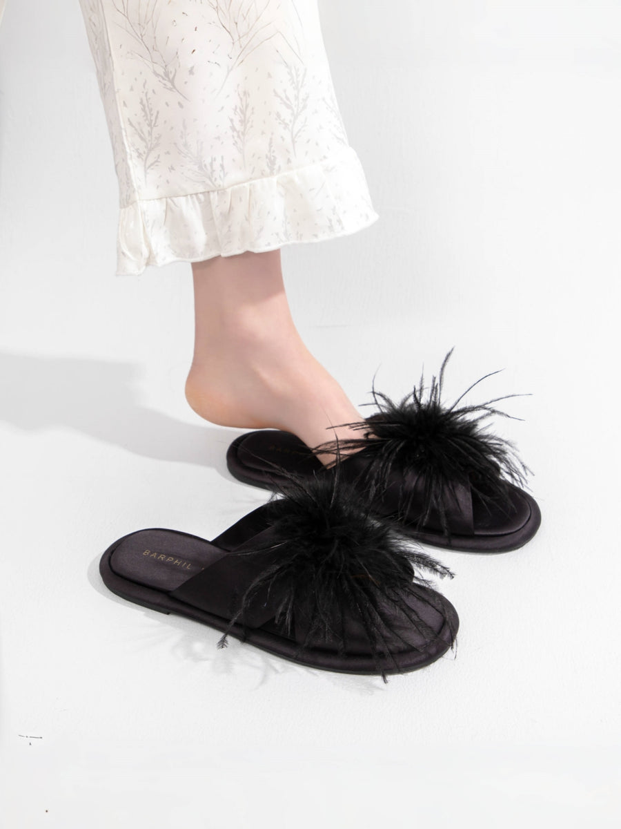 Luxe Feather Slippers