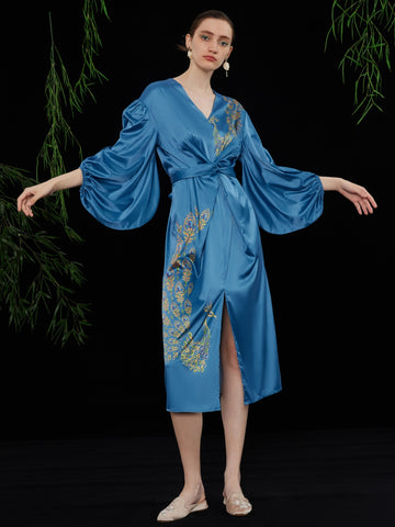 Oriental Peacock  Lantern Dress