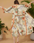 Orange Leopard Kimono Robe