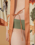 Orange Leopard Kimono Robe
