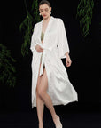 Oriental Jacquard Robe White