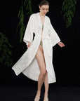 Oriental Jacquard Robe White
